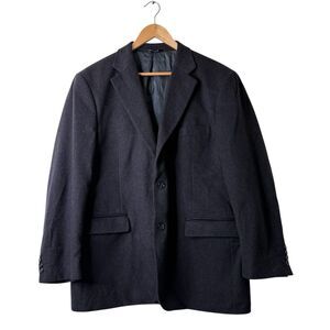 Pavone 100% Cashmere Sport Coat Navy Blazer Size 44R Jacket Preppy Quiet Luxury
